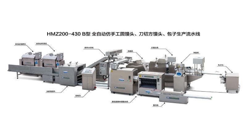 供应白鸽牌HMZ200-430B型全自动圆、方馒头生产线